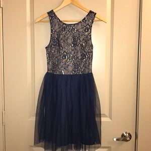 Navy A-Line Dress
